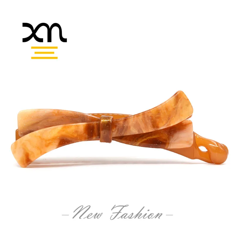 fancy acetate acrylic bow hair clips for women girls hair accessories banana clips for fine hair grips large resin hairclips big