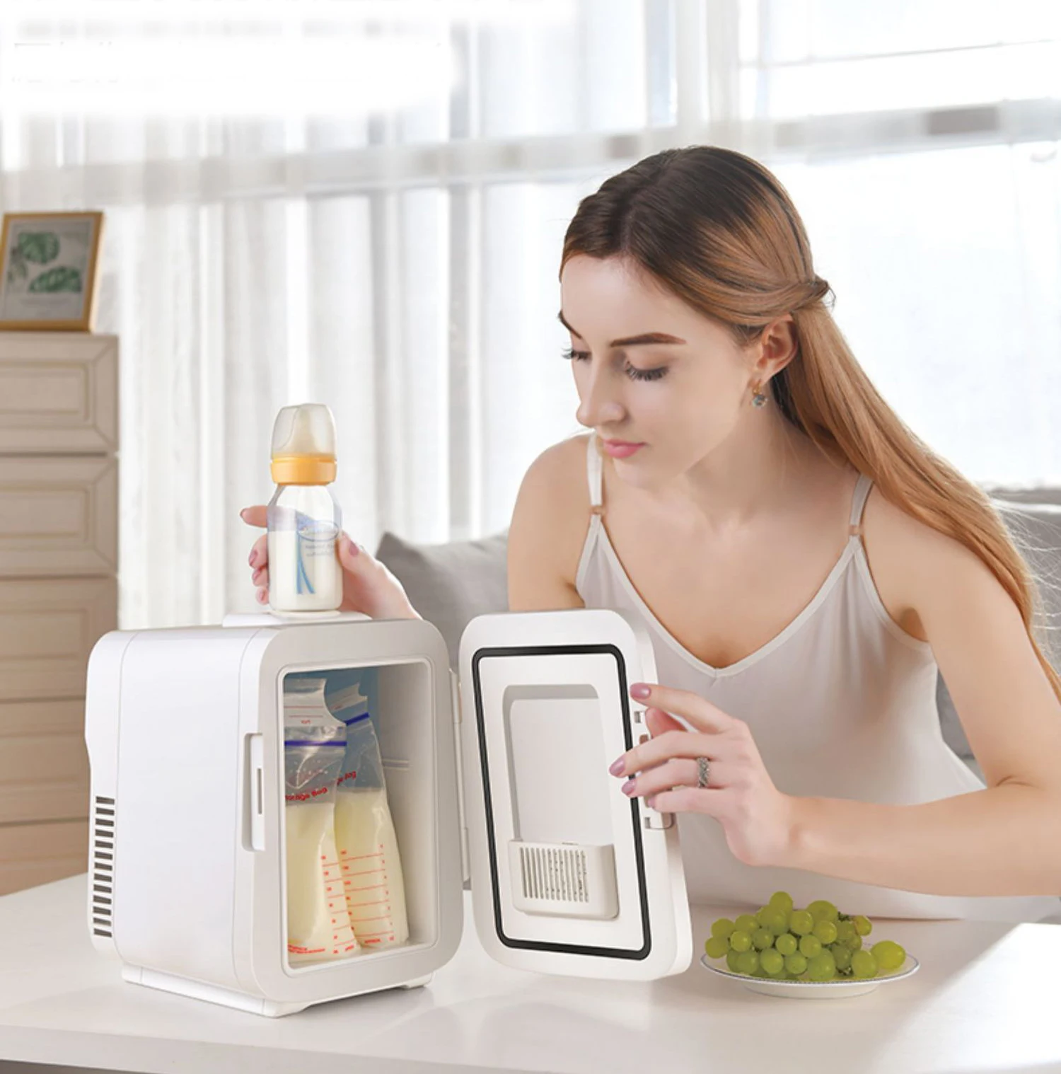 Zogifts новый стиль 4L заказное портативное Домашний набор кисточек для макияжа холодильник красоты