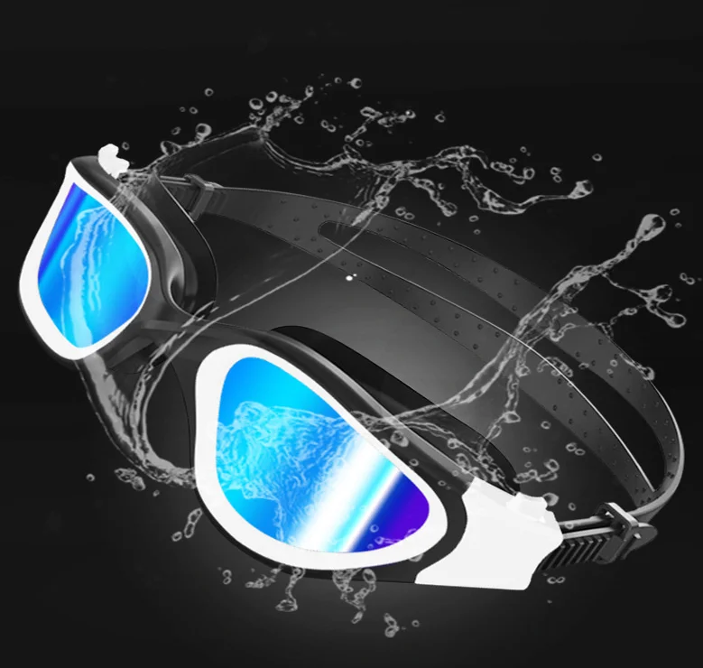 adult swimming glasses goggles high definition electroplated anti-fog eye protection waterproof silicone swim goggles adult