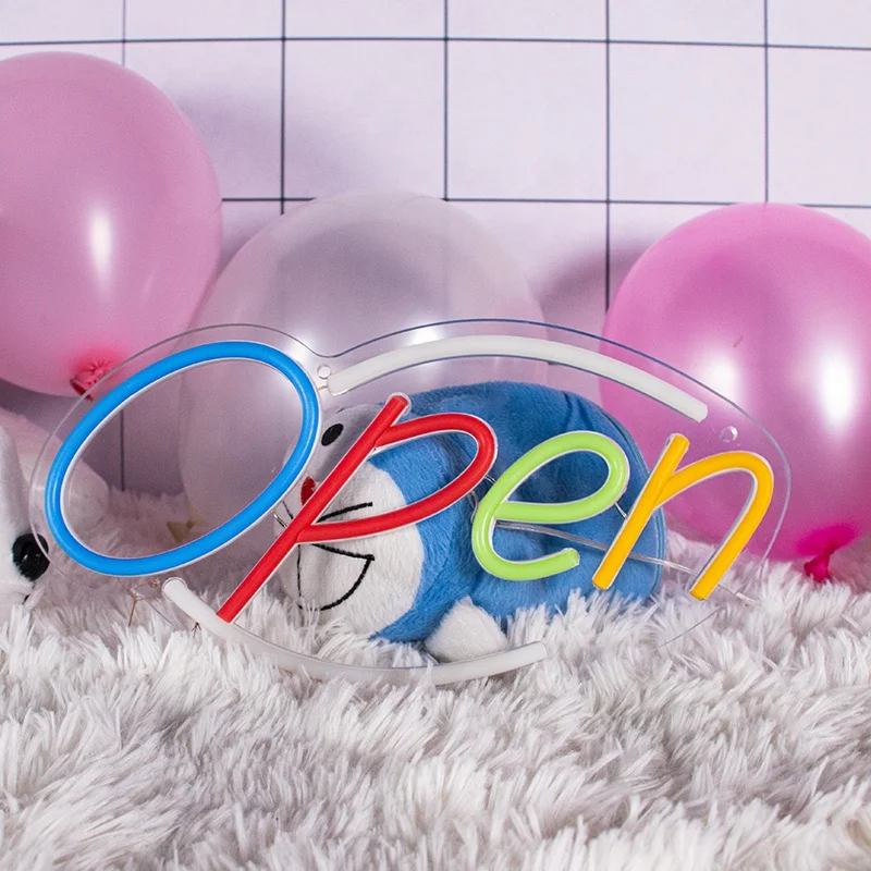 Neon Light Open Led Sign Board Retail Store Business Logo Acrylic Neon Led Open Sign