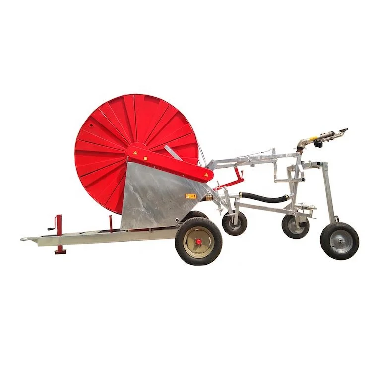 PE Watering Hose Reel Machine Micro Type And Truss Type Sprinkler Traveling