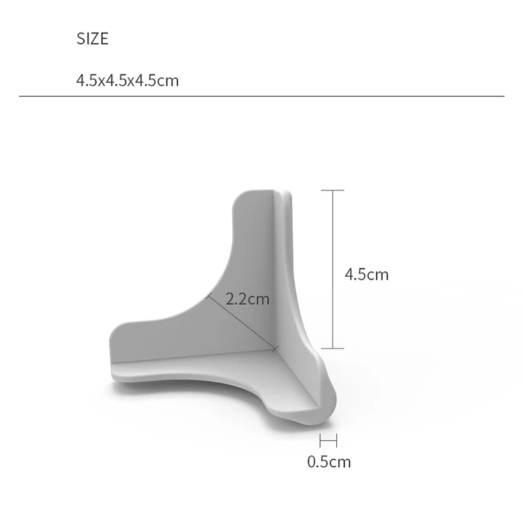 3 Sides Baby Safety Silicone Edge Guard Corner Protector for Table Cabinet