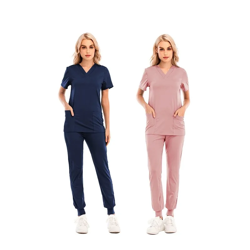 China Manufacturer Lab Coat Medical Scrubs Nursing Short Sleeves  Uniforms for Male and Female