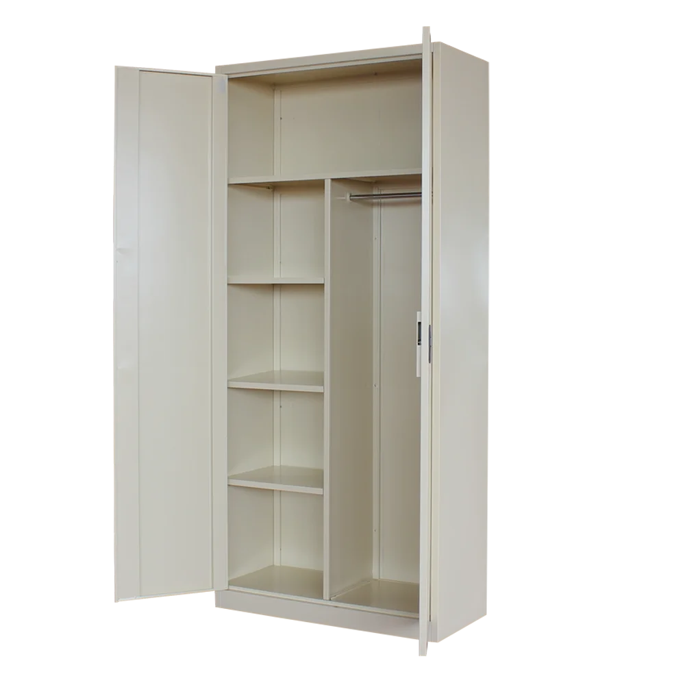 Metal Bedroom Wardrobe For Clothes Home Furniture With 2 Door White Wardrobe