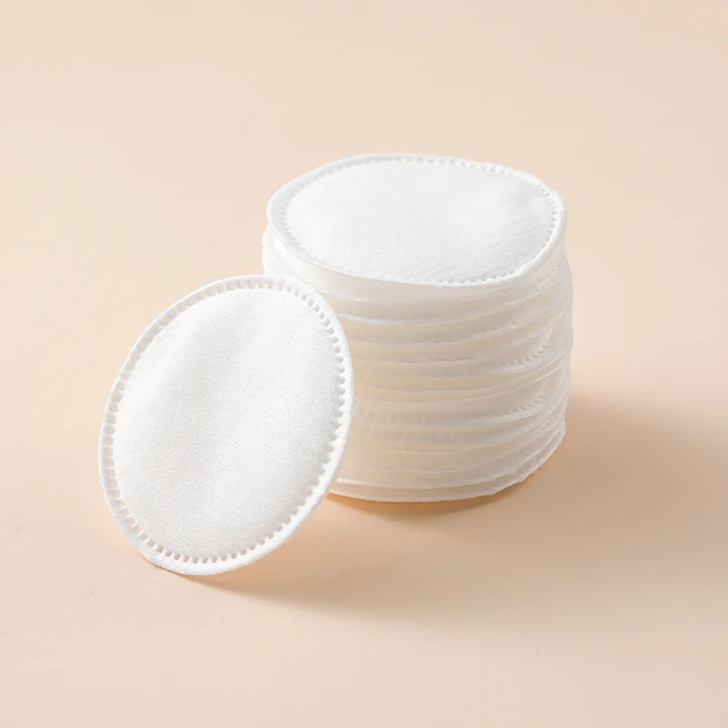 50PCS Round makeup cotton Clean Pads Cosmetic Non Woven Facial Cotton Pads Bags Top OEM Style Environmental Pure Package Eco