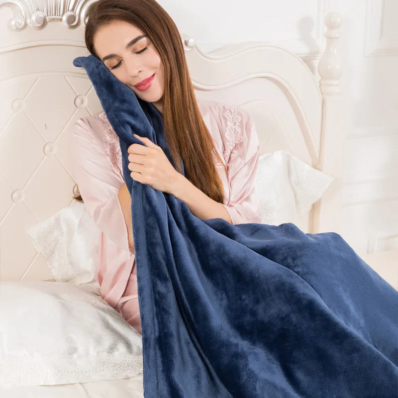 Portable Usb Chargeable Heated Down Electric Blanket Available Connecting With Power