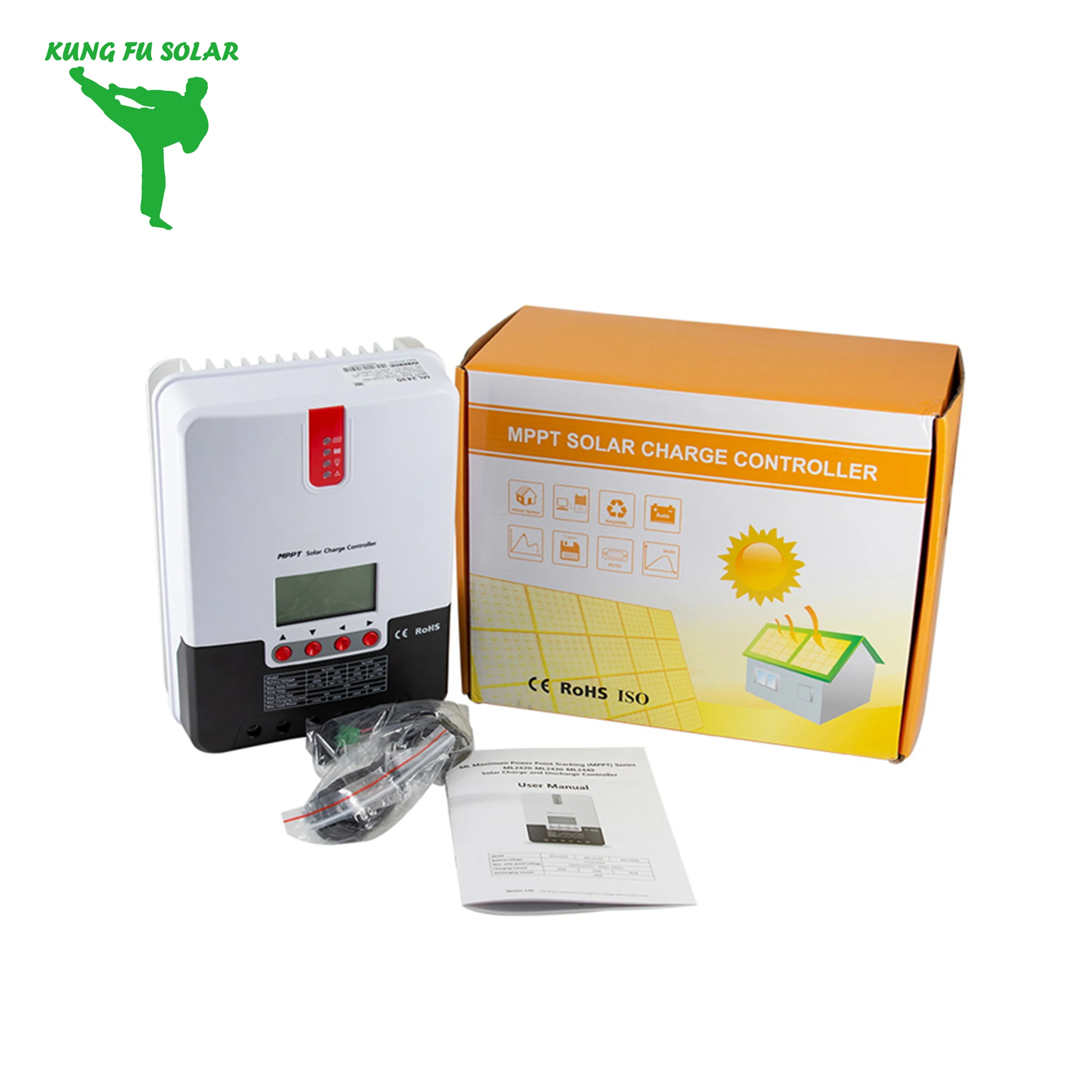 Лидер продаж на Amazon гибридный контроллер солнечного зарядного устройства MPPT PWM 12 В 24 в 36 48 20A 30A 40A