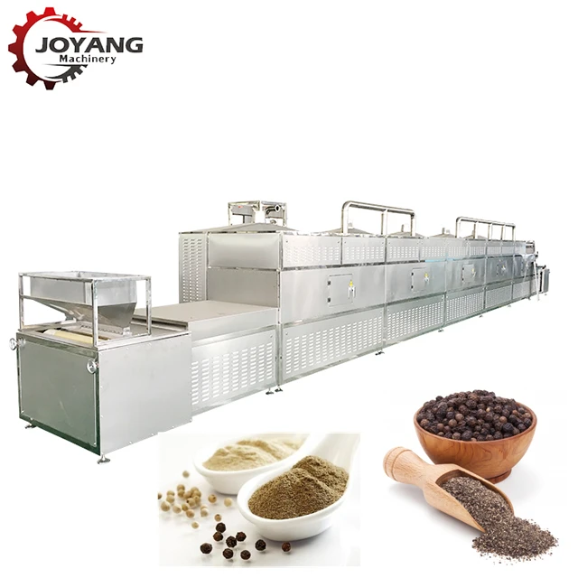 Tunnel Automatic Red Chilli Powder Microwave Dryer Chili Powder Sterilizer Paprika Powder Microwave Drying Sterilization Machine
