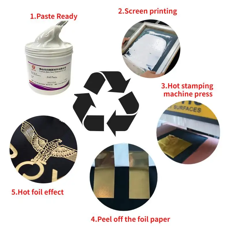 Screen Printing Ink Imitated Foil Paste Strong Adhesive Hot Foil Ink