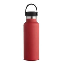 500ml Eco-friendly double walled insulated pretty stainless steel hip flask sport water bottle thermos with strong flex lid