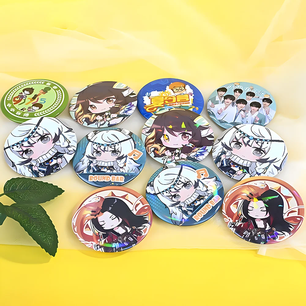 China Manufacturer Supply Round Tinplate Badges Button Custom Sublimation Pin back Magnetic Brooch Button Badge