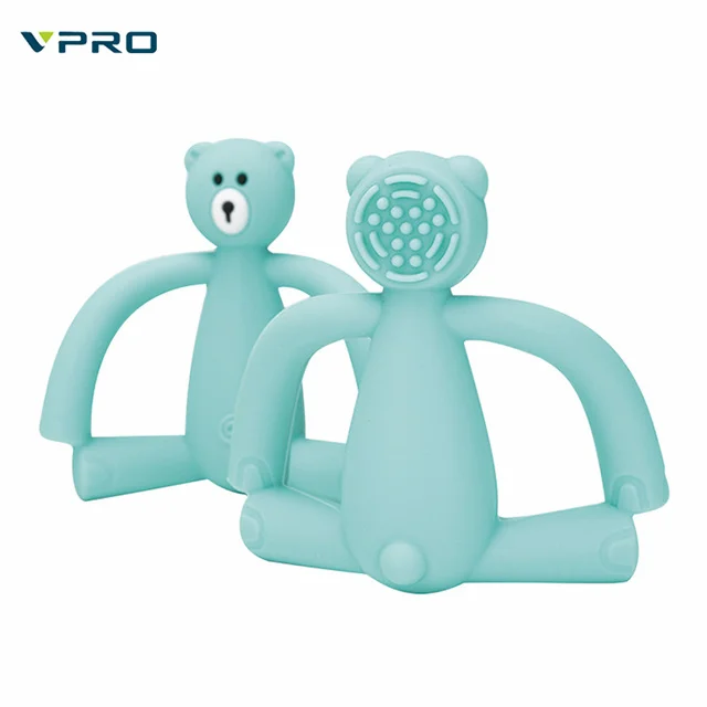 Kids Safety Children Teething Infants Chewing Toys Bear Shape Silicone Baby Teethers Newborn Teeth Care BPA products (1600215778592)