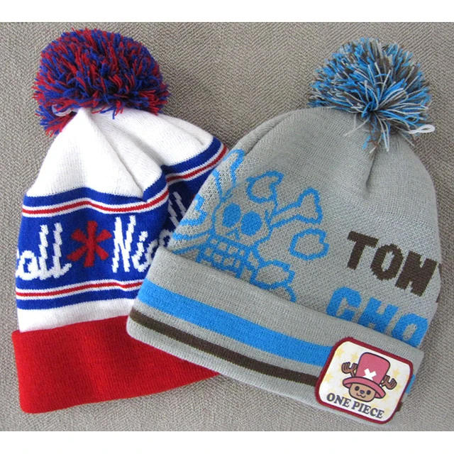 Warm Oversize Women Men Unisex Slouchy Beanie Knit Cap Stripe Slouch Hat Winter cap