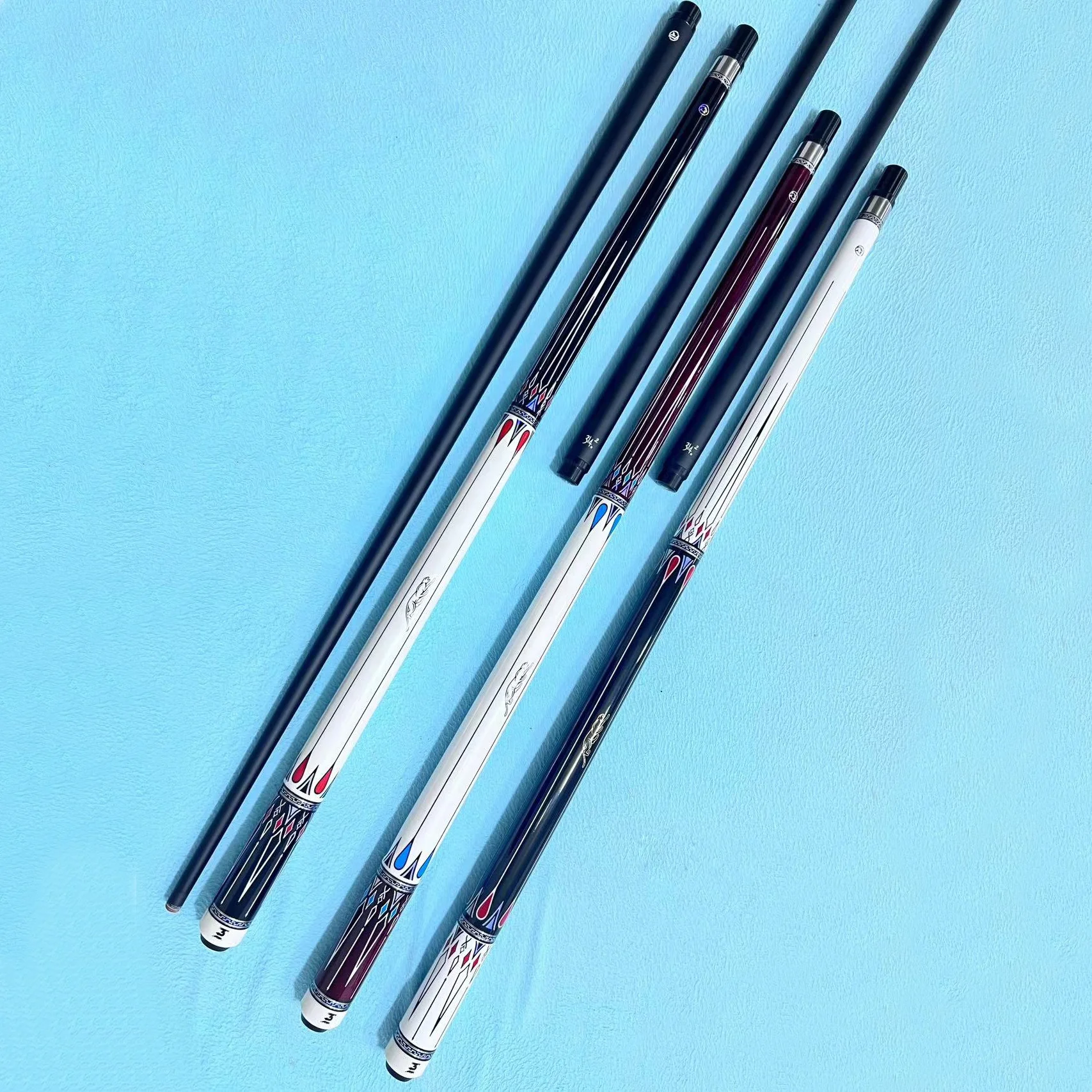 Brand New Modern 3142 Uni lock Pin Hand Made Snooker Player Sport 2-PC Nine-ball Billiard Pool Cue Stick