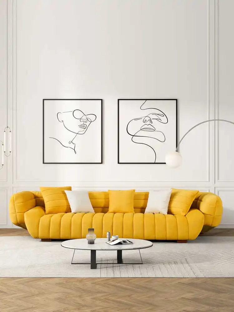 Furnistyle Luxury Sofa Furniture Modern Italian Leather Modern Living Room Office Sofa European Sofa Set For Living Room