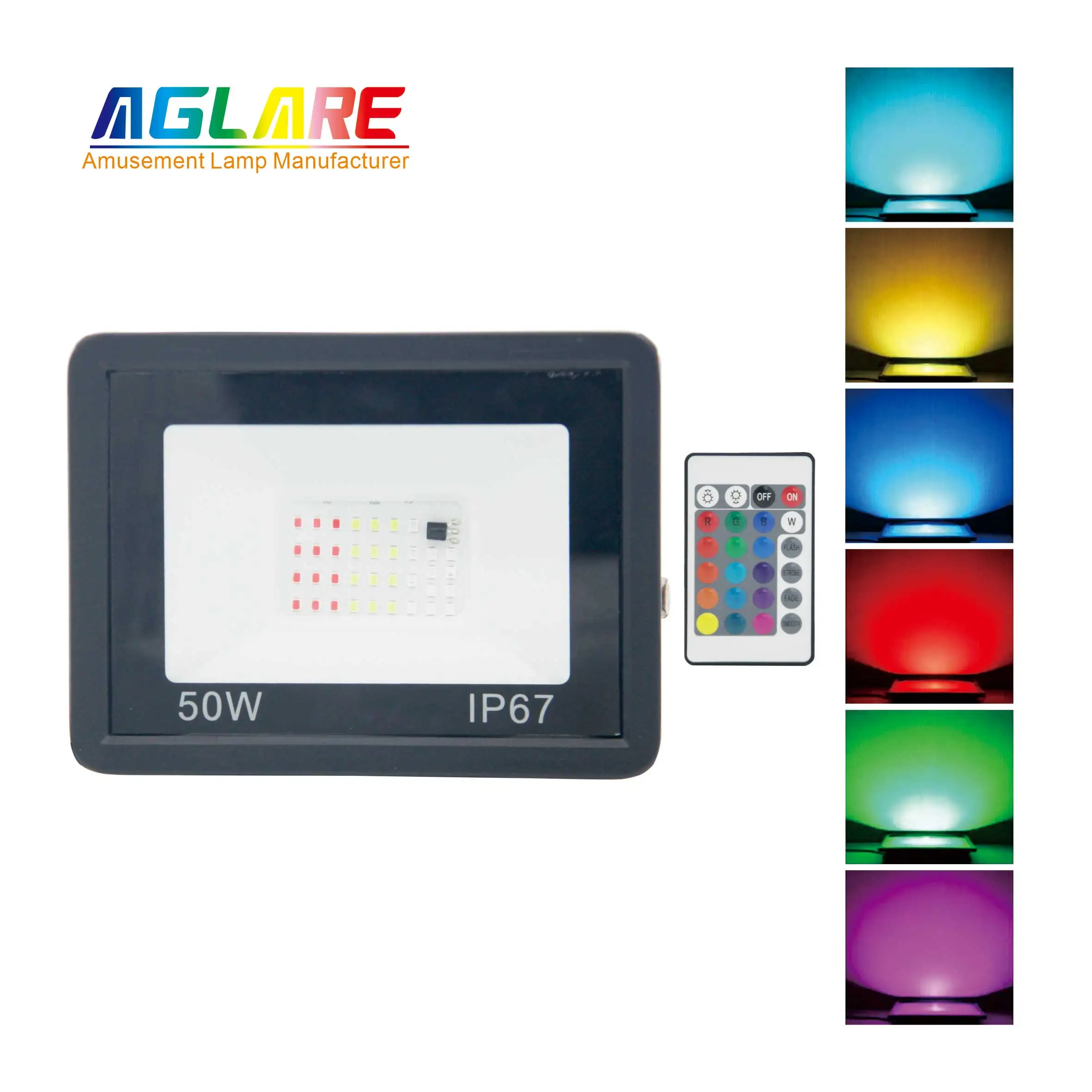 Aglare IP67 Водонепроницаемый 20 Вт/30 Вт/50 Вт/100 Вт/150 Вт/200 Вт прожектор наружный RGB садовый светодиодный