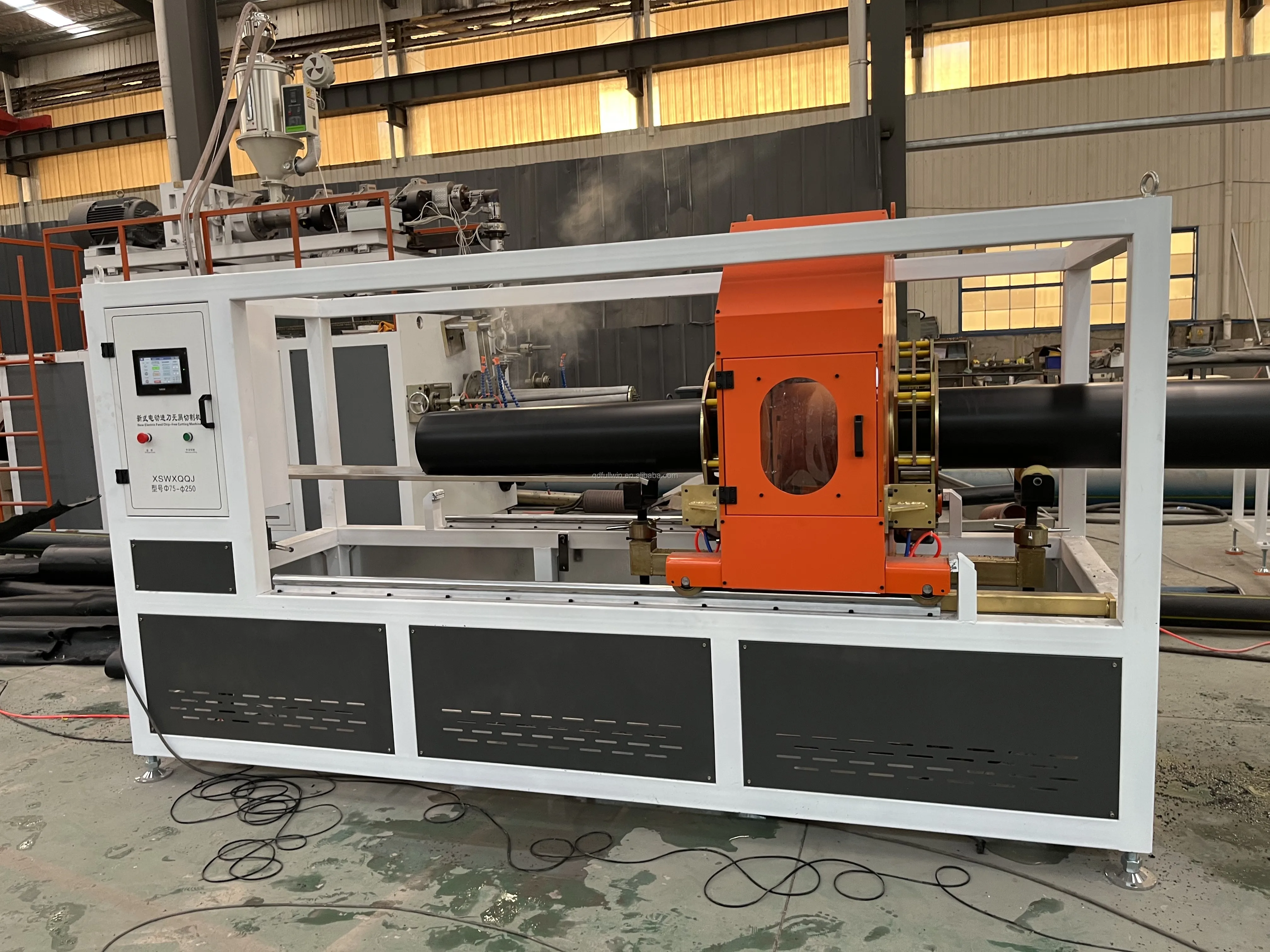 HDPE drainage tube manufacturing plant / PE pipe making extrusion machine production line manufacturing plastic extruder