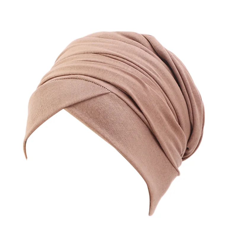 Wholesale Multi Usages Headscarf African Long Head Wrap Plain solid color cotton Head Scarf women Turban TJM-440