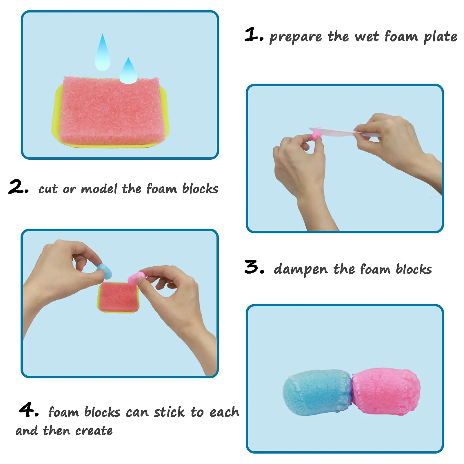 Magic Pop Starch Corn Foam Material Model Craft Play Toy For Preschool Kids