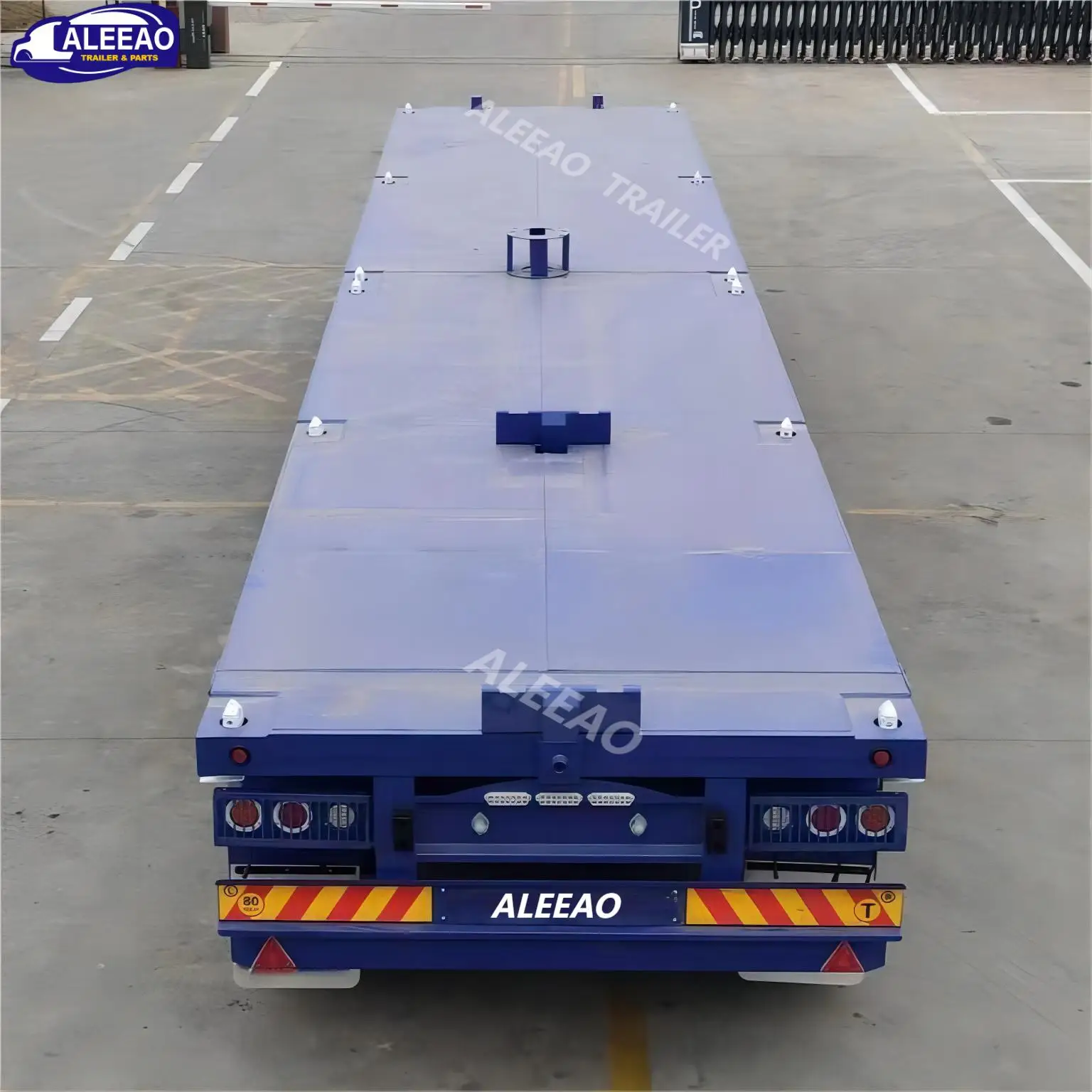 New  3 Axles 4 Axles 60ton Flatbed Trailers 40ft Flat Bed Flatbed Semi Trailer Truck  For Sale