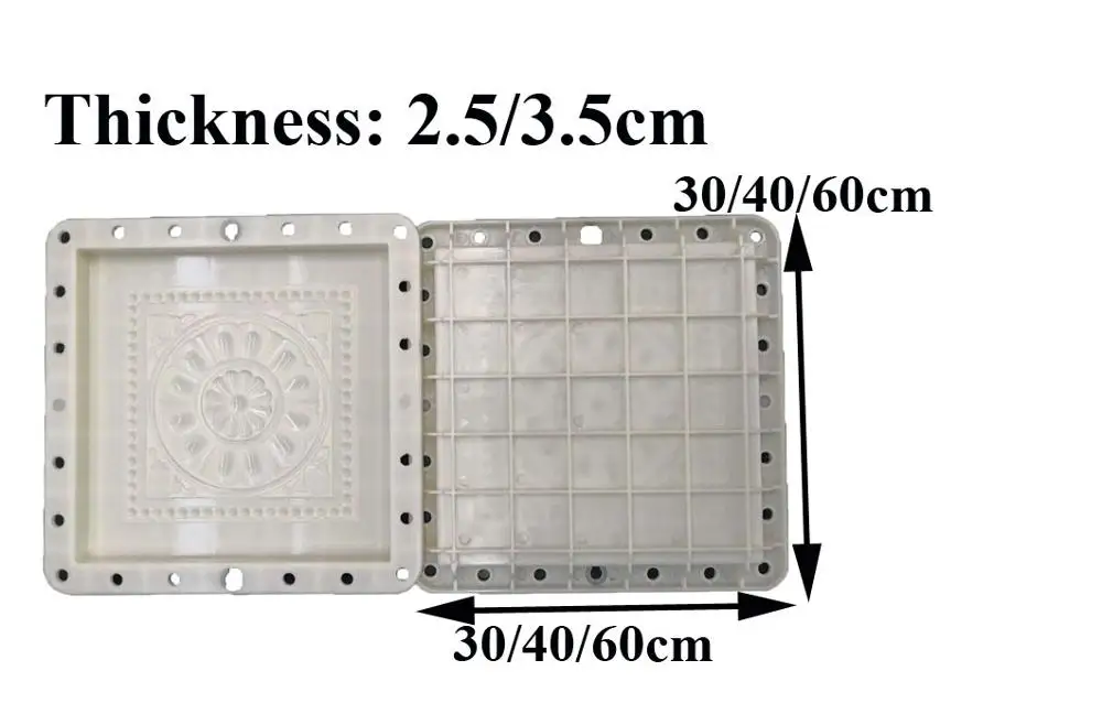 concrete plastic paver mold for pattern cement tiles mould