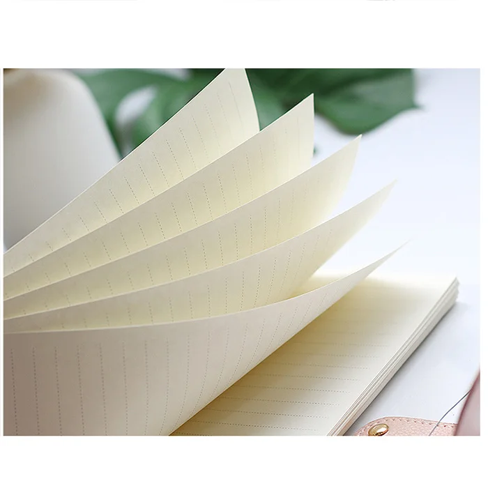 A5 transparent pvc cover 6 ring binder notebook refillable loose leaf journal note book 90 sheets