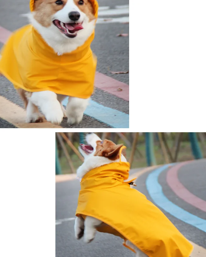 Outdoor Pet Clothes Large Dog raincoat Belly Protection Pet Supplies Rain Suit
