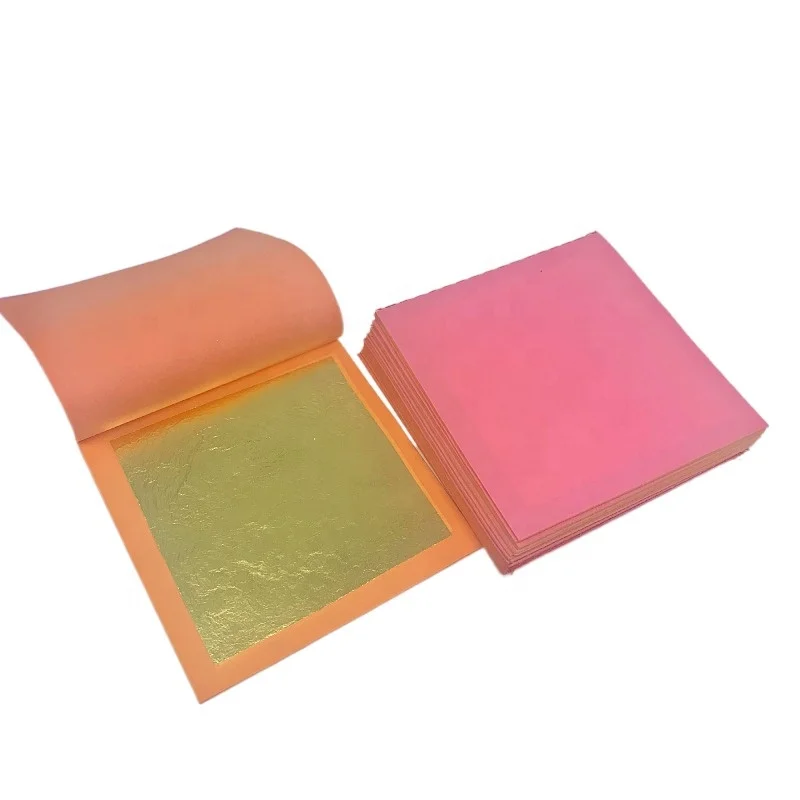 Genuine Real gold leaf Foil Paper Decor for Art wholesale 25 Sheets Facial Cosmetic 22 k Gilding and Decoration Gold Sheet