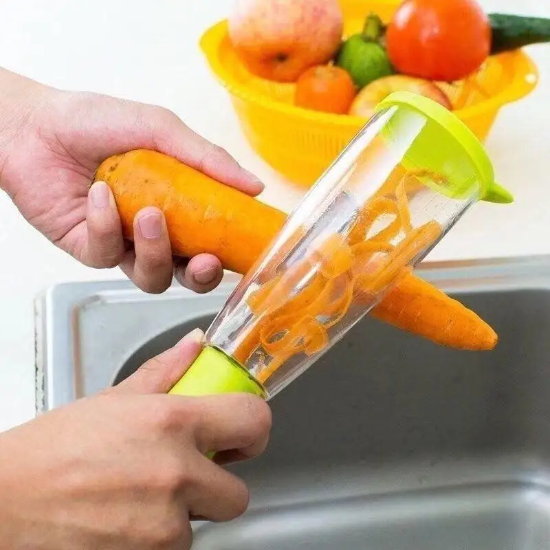 2023 Container Fruits Vegetables Multi-function Stainless Steel Manual  Kitchen Peeler