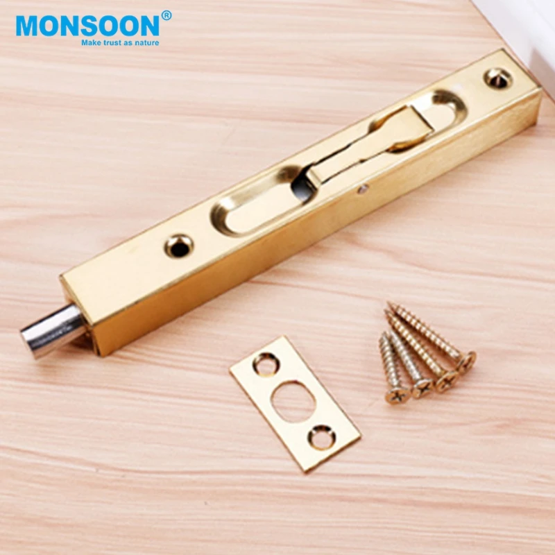 Insert flat head sliding door bolt stainless steel main door tower bolt security cabinet hidden furniture door bolt
