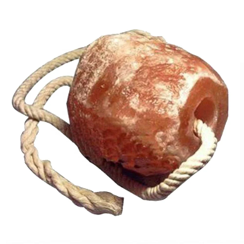 Розовая солонка с веревкой для белого лизания соль улучшения благополучия животных твердая форма добавки хлорида натрия-Sian предприятия