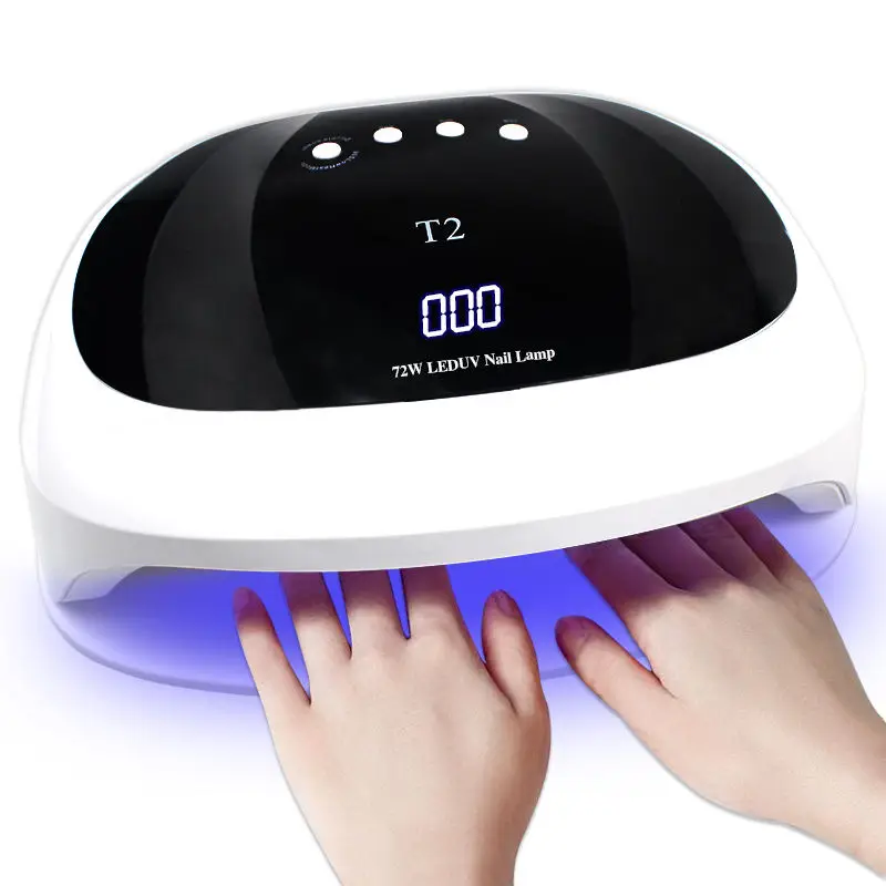 72W LED UV Nail Lamp 2 Hands Cordless UV Lamp  For Salon Use Fast Dry Gel Polish Nail Dryer With Sensor