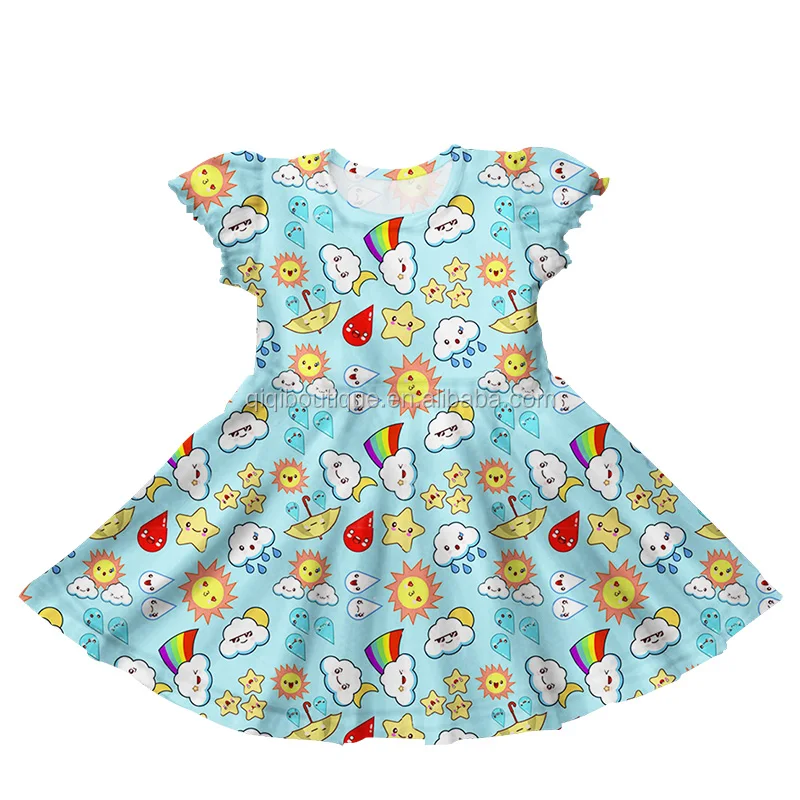 
Wholesale high quality children girl clothing 5 years old boutique kids clothes girl dress 