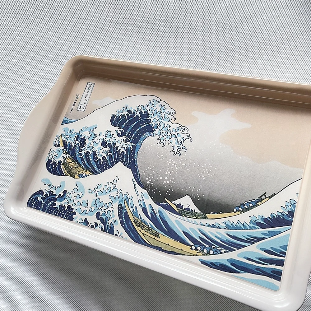 GRETA WAVE Museum Collection  Wholesale Decoration Custom Printed Food Metal Serving Tray