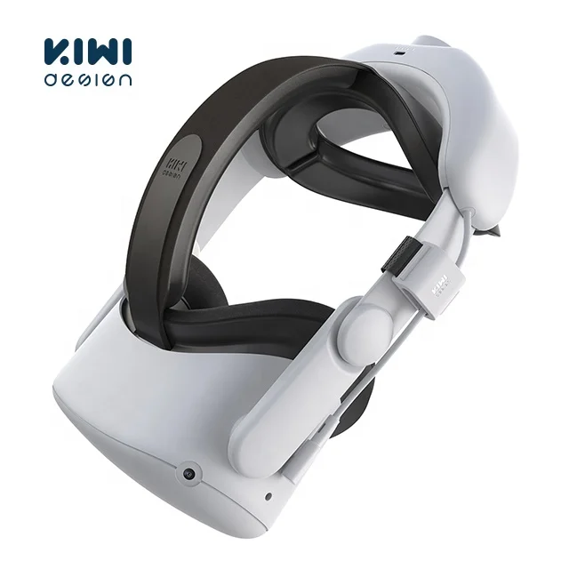 KIWI design Rechargeable Quest 2 Elite Strap with Battery,Head Strap with Battery for Meta/Oculus Quest 2