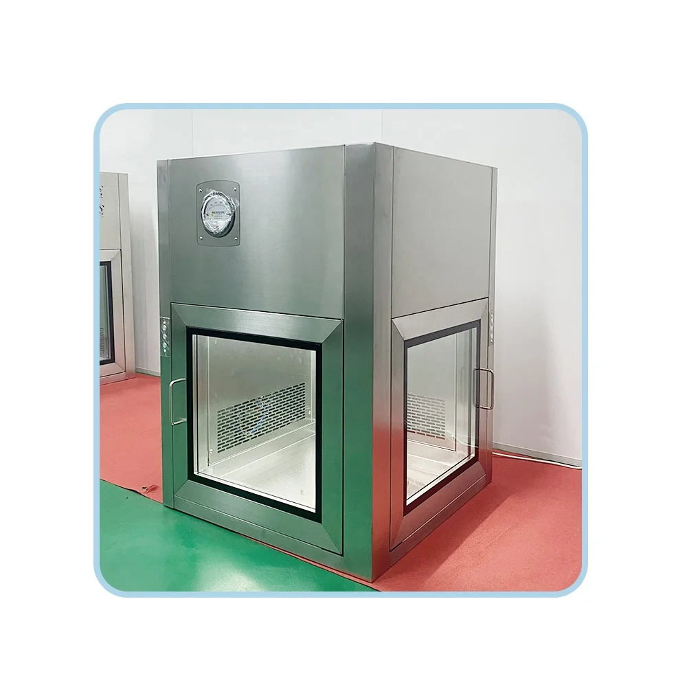 Индивидуальная нержавеющая сталь статическая воздушная душевая Проходная коробка интерлокировка трансмиссионного окна для чистых помещений новое состояние