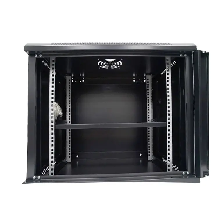 Hot sale New design glass door 19 inch network cabinets 9u wall mount server rack