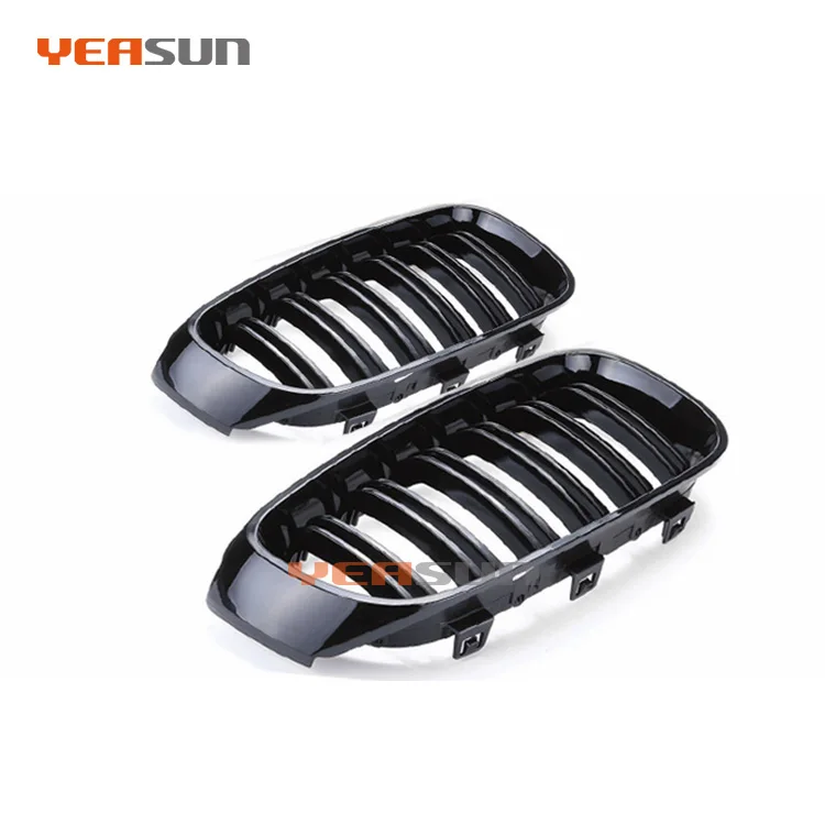 Глянцевый черный двойной туда и обратно ABS решетка для BMW F34 GT 3 серии автозапчастей решетка 2012+