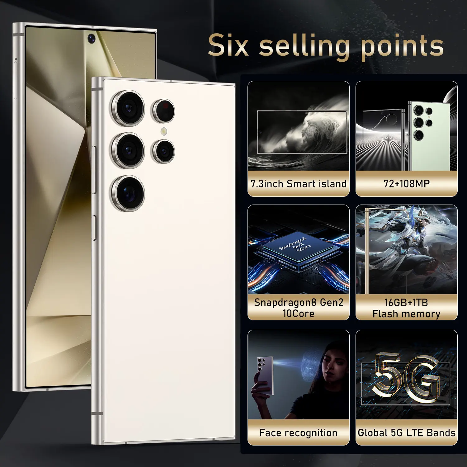 Hot selling 5G smartphone Galxy S25 Ultra telephone 7.3 inch android phones unlocked 16G+1TB cellphone mobile phones 4G 5G