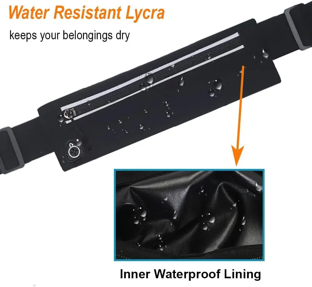 Slim Running Belt Men Women Workout Money Pouch Phone Holder Fanny Pack Runners Waist Bags Fit ALL Phones Running Gear