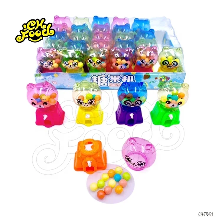 Funny And Cute Candy Toys Panda Shape Candy Dispenser Toy With Pearl Candy