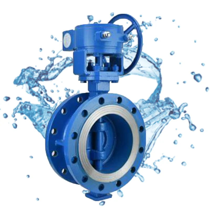 Soft Seal 600mm 24-Inch Center Line Large Diameter Ductile Iron Turbine Flanged Chilled Water Butterfly Valve