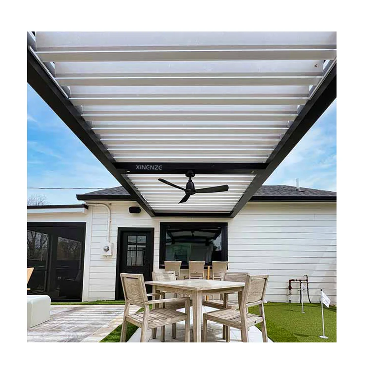 Modern Factory Direct Sunshade Movable Garden Patio Poly carbonate Covers Aluminum Awning