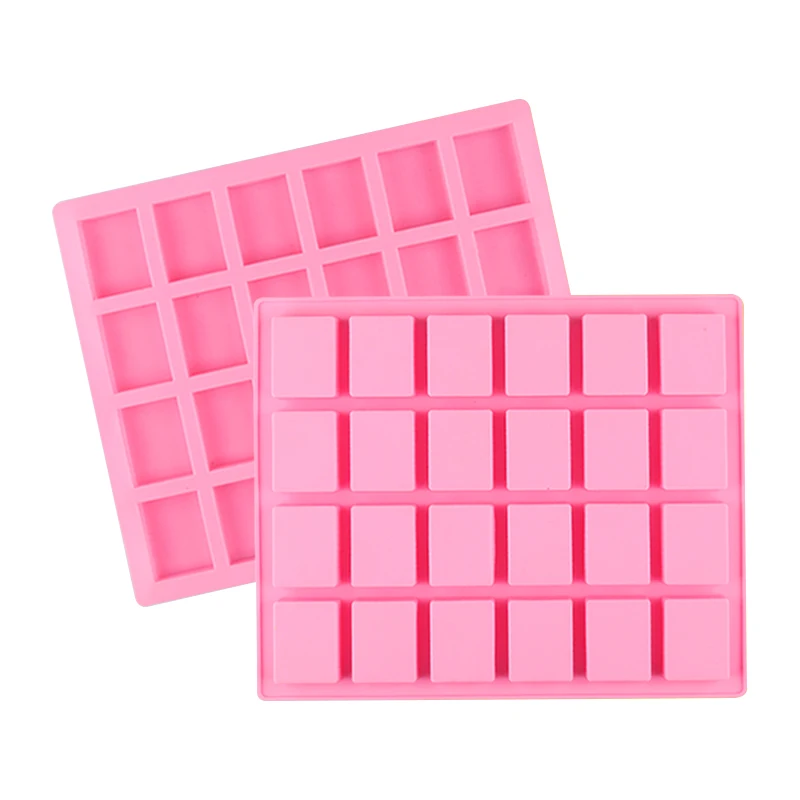 HOT Silicone Pudding Candy Mold 24 Cavity Square Silicone Soap Mold Handmade Candle Decorating Mould Soap Craft Supplies