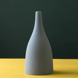 New Arrival Handmade Porcelain Morandi Pink Green Blue Grey Vases Ins Simple Ceramic Matte Flower Vase Ceramic
