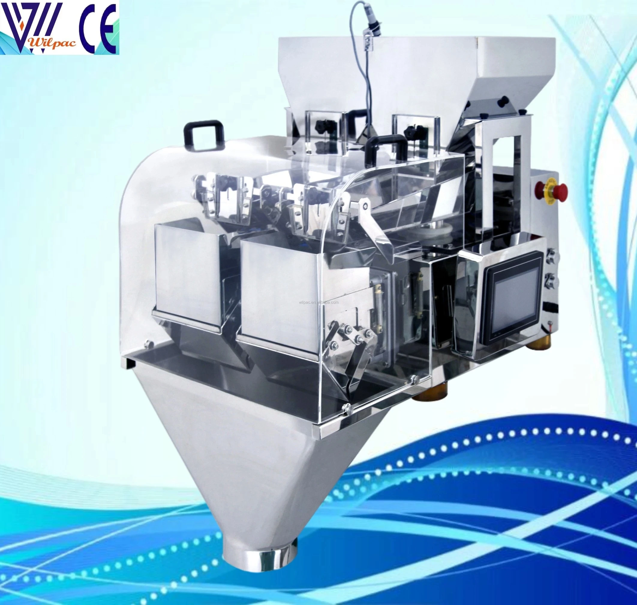 High Accuracy 4 Heads Automatic Scale Rice Snack Granule Powder Nuts Chips Beans Linear Weigher