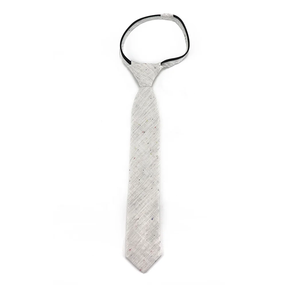 Модные дизайнерские Оптовые градиентные светло-серые точечные пряжи регулируемые ремешки на молнии мужские хлопковые Галстуки