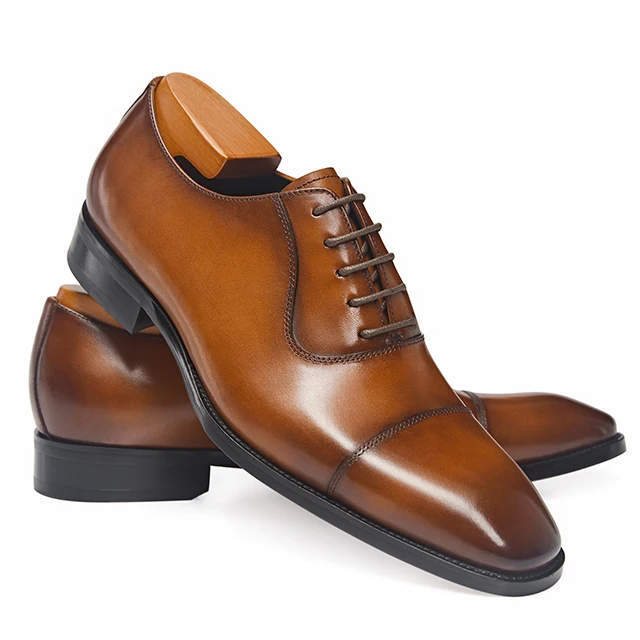 Factory OEM Lace up genuine cow leather Men Oxford official formal office business Dress Shoes men