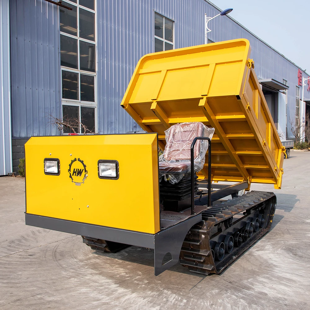 fruit bin dumper 4 ton forward tipping crawler dumper with shovel made in china