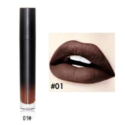 Low Moq Oem 12 Colors Gradient Round Tube Long Lasting Customized Logo Vegan Nude Liquid Private Label Matte Lip Stick Lipsticks